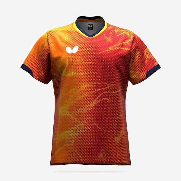 バタフライ Butterfly 4906901238817 47120 エリスター12・シャツ ダージリンレッド サイズ：SS