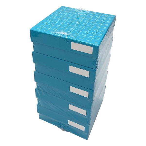 4-1865-02 ヒンジ開閉フリーザーボックス 9×9 青 5個入 R2781-B 4186502