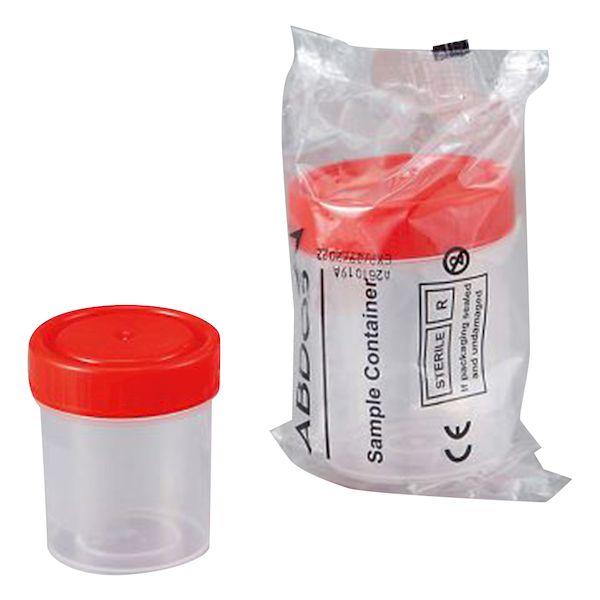 4-2051-03 滅菌サンプル容器 個包装タイプ 赤 60mL 1箱 350個入 P40102R 4205103