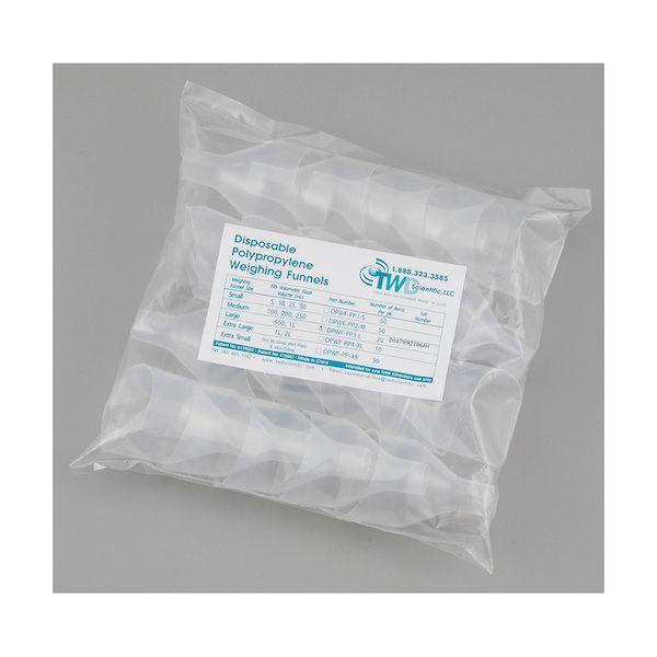 4-3786-09 プラスチック秤量皿ロート DPWF−PP3−L 20個入 4378609