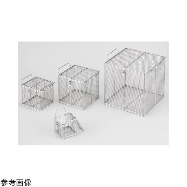 4-4979-01 フタ付バスケット持ち手付 100×100×100 4497901