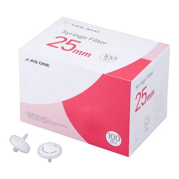 4-6103-04 ビオラモシリンジフィルターNylon 直径25mm 孔径0.45μm NYL025S045I 100個/箱 4610304