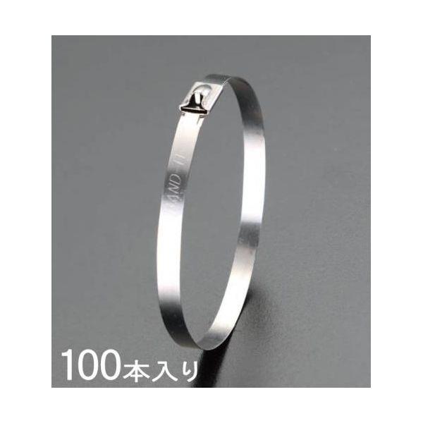【個人宅配送不可】 エスコ EA463FM-11 直送 代引不可・他メーカー同梱不可 4.6x200mmSS304結束バンド100本 EA463FM11【キャンセル不可】
