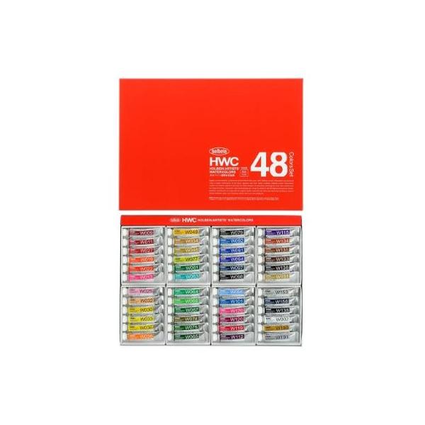 582【未開封品】☆ほぼ新品ホルベイン 透明水彩絵具 48色セット W409 5ml(2号) | ホルベイン 透明水彩絵具 48色セット W409 5ml（2号） | 絵具