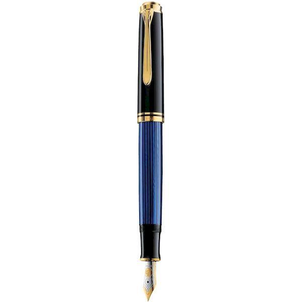 Pelikan ペリカン 985960 万年筆 F 細字 ブルー縞 スーベレーン M400