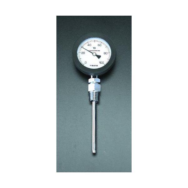 【個人宅配送不可】直送 代引不可 エスコ EA727AA-12 0~150℃/100mmバイメタル式温度計 EA727AA12【キャンセル不可】