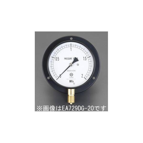 エスコ EA729DH-30 100mm0-3.0MPaツバ付圧力計 EA729DH30【キャンセル不可】