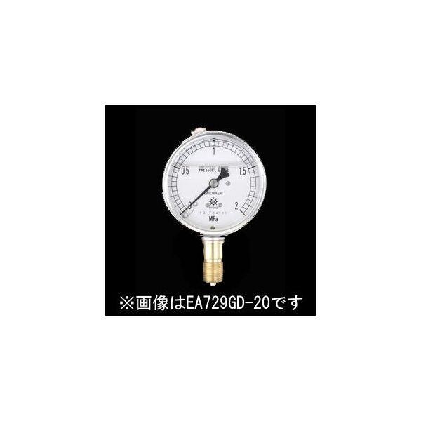 【人間宅送りとどける不可】直送 代引不可 エスコ EA729GD-100  60粍0-10MPa グリセロール入 剪断応力計 EA729GD100【取り止める不可】
