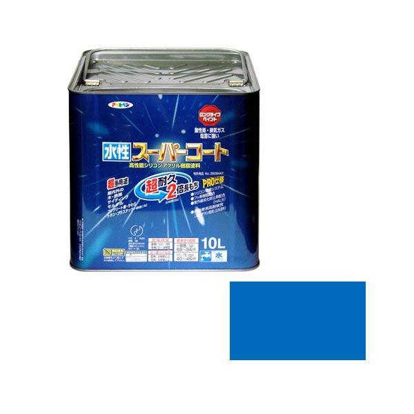アサヒペン 4970925416728 水性スーパーコート １０Ｌ 空色 4970925416728 水性塗料 ペンキの通販は 12,797円