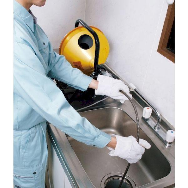【個数：1個】カンツール FRE-5 直送 代引不可・他メーカー同梱不可 排水管掃除機 電動フレキシロッダーＦＲＥ ワイヤーＳＷ０８１５付き FRE5【キャンセル不可_2
