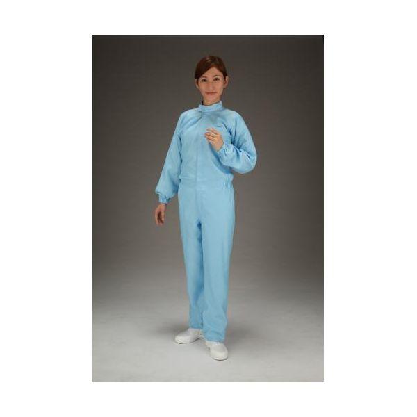 【個人宅配送不可】直送 代引不可 エスコ EA996DD-13  ＬＬ クリーンルーム用継ぎ作業服 青／センターファスナー EA996DD13【キャンセル不可】