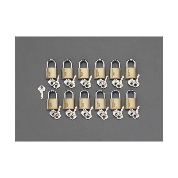【個人宅配送不可】直送 代引不可 エスコ EA983SH-120M  ２０mm 南京錠 マスターキー付／１２個組 EA983SH120M【キャンセル不可】
