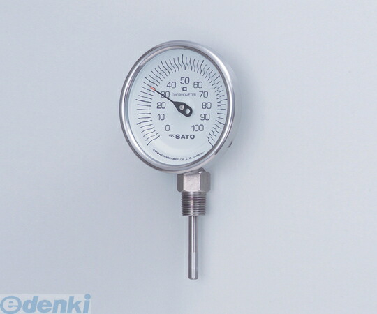 2-1339-02 バイメタル式温度計ＢＭＳ−９０Ｓ １００ 2133902