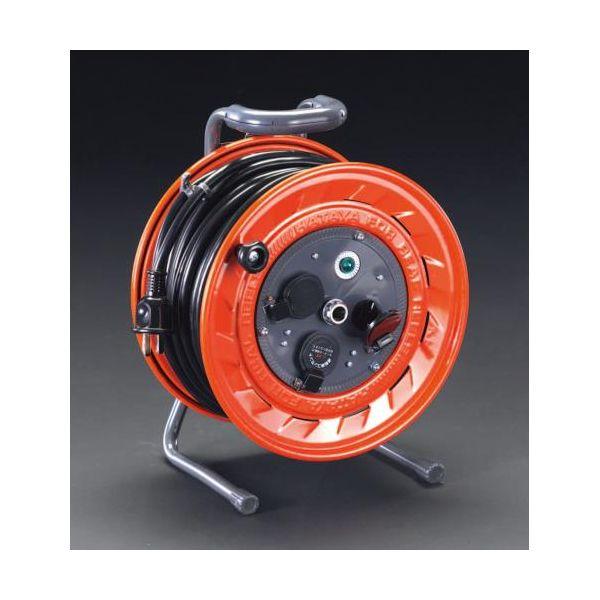 エスコ EA815DJ-50 直送 代引不可・他メーカー同梱不可 100Vx50m漏電遮断器付電工ドラム コードリール EA815DJ50