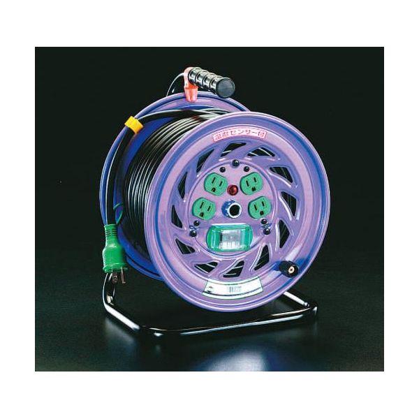 エスコ EA815DJ-50 直送 代引不可・他メーカー同梱不可 100Vx50m漏電遮断器付電工ドラム コードリール EA815DJ50