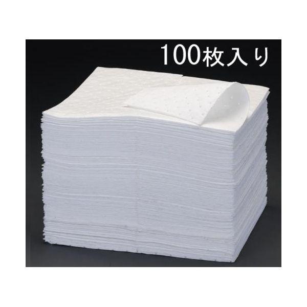 【個人宅配送不可】 エスコ EA929DE-4 直送 代引不可 ４１０ｘ５１０ｘ４ｍｍ 油吸着マット 水分離型／１００枚 EA929DE4【キャンセル不可】