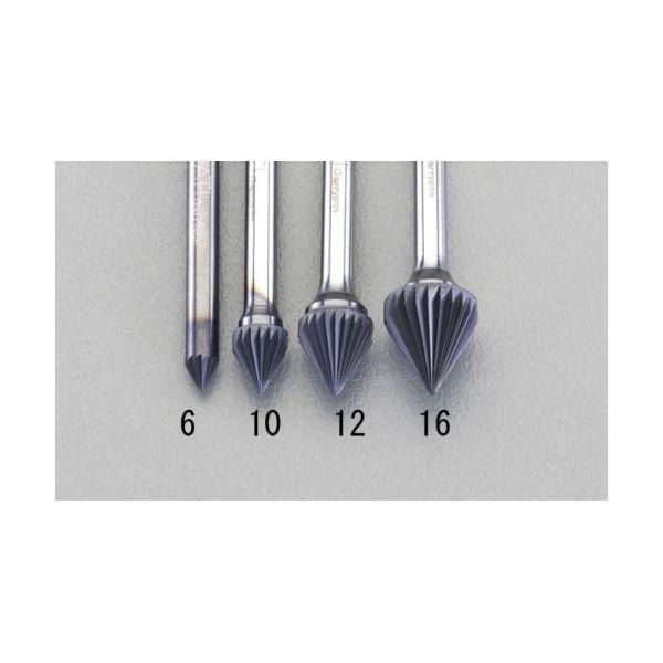 エスコ EA819VS-10 １０ｘ ８ｍｍ／６ｍｍ軸 Ｃｏａｔｅｄ 超硬バー EA819VS10【キャンセル不可】