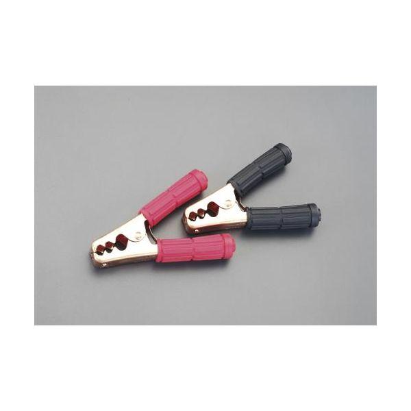 エスコ EA812JY-43 ２００Ａ 充電用クリップ 赤・黒 EA812JY43【キャンセル不可】