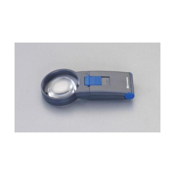 【個人宅配送不可】直送 代引不可 エスコ EA756DM-1  ｘ４／７０ｍｍ ハンドルーペ ＬＥＤライト付 EA756DM1【キャンセル不可】