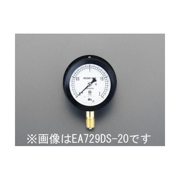 【個人宅配送不可】直送 代引不可 エスコ EA729DT-1  １００ｍｍ ０？０．１ＭＰａ ツバ付密閉型圧力計 EA729DT1【キャンセル不可】