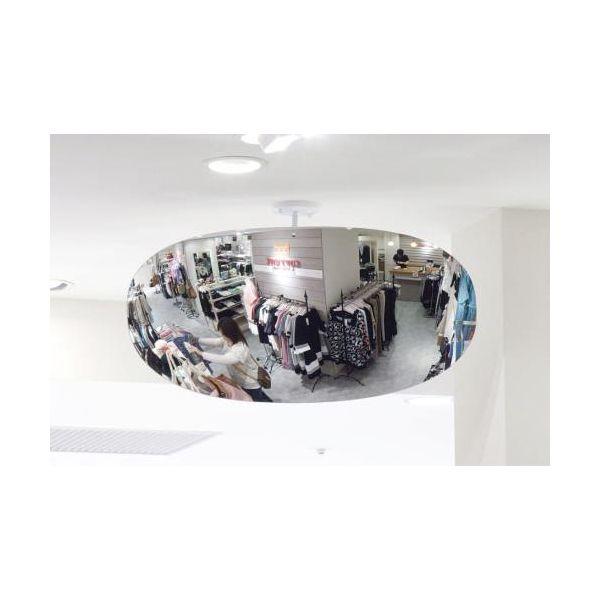 【個人宅配送不可】直送 代引不可 エスコ EA724ZK-33 785x500mm オーバル型ミラー アクリル製 EA724ZK33【キャンセル不可】