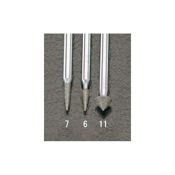 エスコ EA819DG-7 2.2x9.0mm3mm軸ダイヤモンドバー EA819DG7【キャンセル不可】