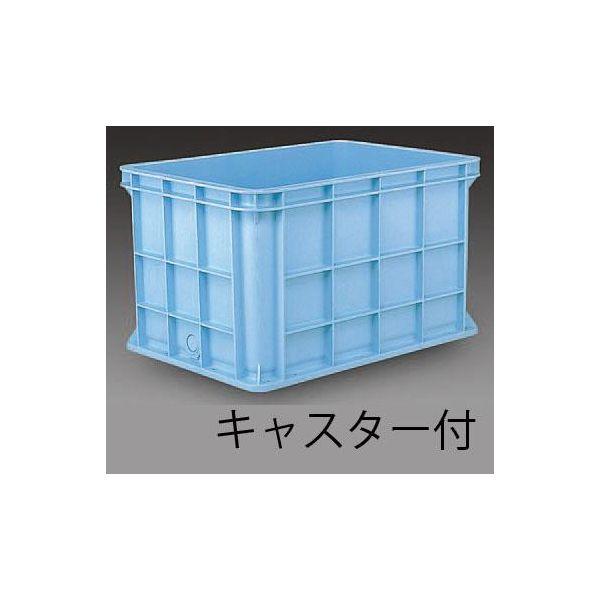 【個人宅配送不可】直送 代引不可 エスコ EA506AG-13 １０９０ｘ７９０ｘ６４０ｍｍ／４１０Ｌ コンテナ キャスター付【キャンセル不可】