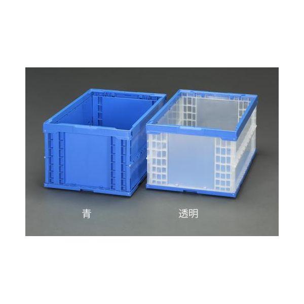 【個人宅配送不可】直送 代引不可 エスコ EA506AA-17A  ６４９ｘ４３９ｘ３２７ｍｍ／７４．０Ｌ 折畳式コンテナ ５個 EA506AA17A【キャンセル不可】