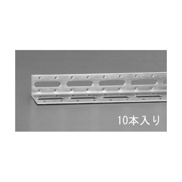 【個人宅配送不可】直送 代引不可 エスコ EA440AD-90H  ４０ｘ ９００ｍｍ アングル ユニクロメッキ／釘穴付／１０本 EA440AD90H【キャンセル不可】
