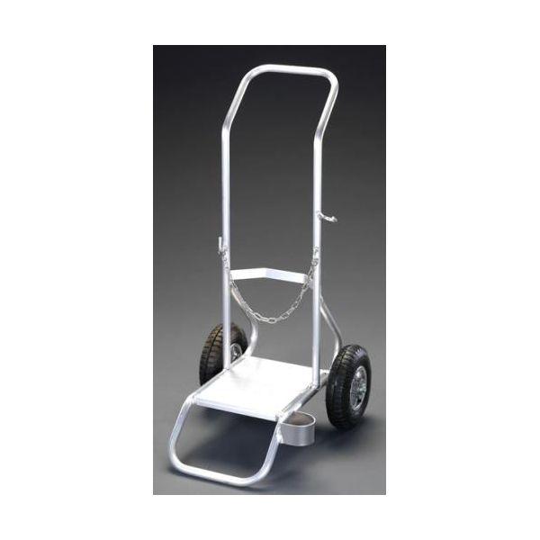 【個人宅配送不可】直送 代引不可 エスコ EA330FA-10 ４２０ｘ４５０ｘ９７０ｍｍ プロパンボンベ用台車 EA330FA10【キャンセル不可】
