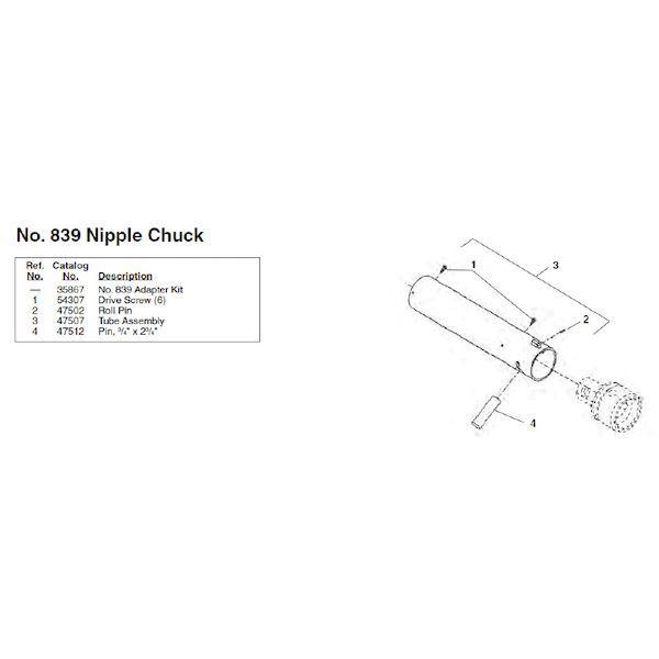 リジッド RIDGID 35867 839 ニップルチャック アダプターF/1822