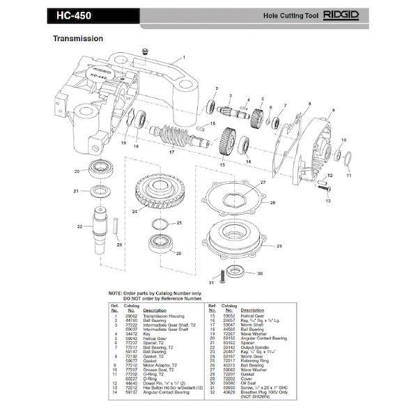 リジッド RIDGID 59137 どんぶり鉢 ベアリング F/HC-450