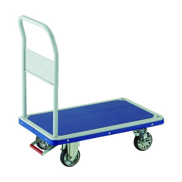 【個人宅配送不可】ＴＲＵＳＣＯ 202NJKB4 直送 代引不可 プレス製台車 ドンキーカート 固定式８１０×５１０ ピン式４輪ストッパー付