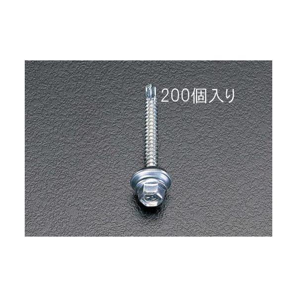 【個人宅配送不可】直送 代引不可 エスコ EA949EF-64 6x45mm六角頭シール付ピアスビス200コ EA949EF64【キャンセル不可】 7,080円