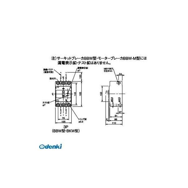 パナソニック Panasonic BBW31251MK ＢＢＷ−２２５Ｍ　３Ｐ１２５Ａ