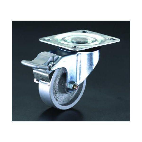 【個人宅配送不可】 エスコ EA986NA-3 直送 代引不可・他メーカー同梱不可 125mm自在金具キャスターブレーキ付 EA986NA3【キャンセル不可】