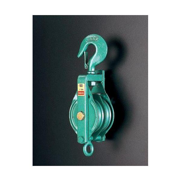 【個人宅配送不可】 エスコ EA987HA-100B 直送 代引不可・他メーカー同梱不可 100mm強力型滑車2車 EA987HA100B【キャンセル不可】