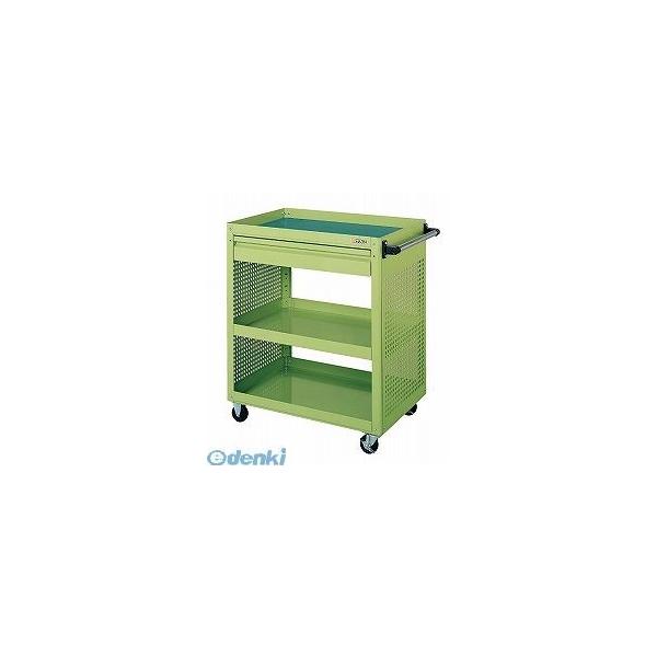 サカエ スーパーワゴン　EKR-1CP サカエ スーパーワゴン両側面パンチングパネル付 グリーン EKR-1CP