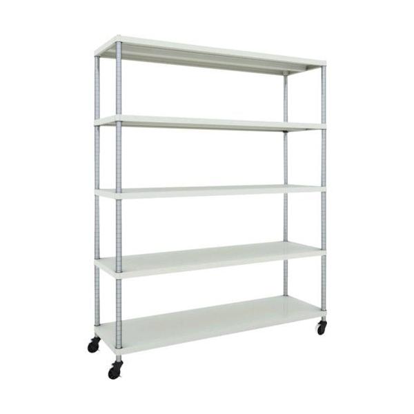 【個人宅配送不可】ＴＲＵＳＣＯ PER6545U125W 直送 代引不可 スチールラック フェニックスラック １５００Ｘ４５０ ５段 Ｕ車輪付 Ｗ色 抗菌粉体塗装 43,805円