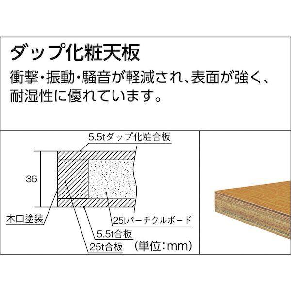 【個人宅配送不可】ＴＲＵＳＣＯ DW1800UDC111 直送 代引不可・他メーカー同梱不可 ＤＷ型作業台　１８００Ｘ７５０ＸＨ７４０　３段ワゴン付_2