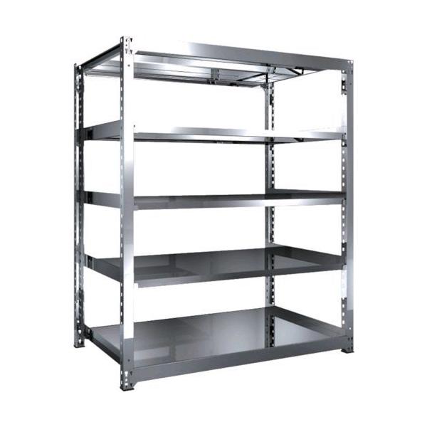 【個人宅配送不可】ＴＲＵＳＣＯ SM36595 直送 代引不可 ステンレス製中量ボルトレス棚 ＳＭ３型 Ｗ１５００×Ｄ９２１×Ｈ１８００ ５段 単体