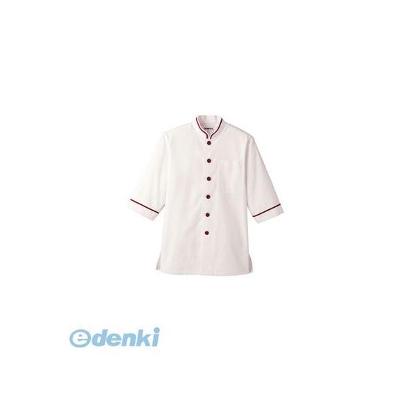 サンペックス ショップコート D-1131オフホワイト×ワイン L【SKC4003】 SKC4003］ ショップコートD−1131 O白×ワイン L 4905001571626