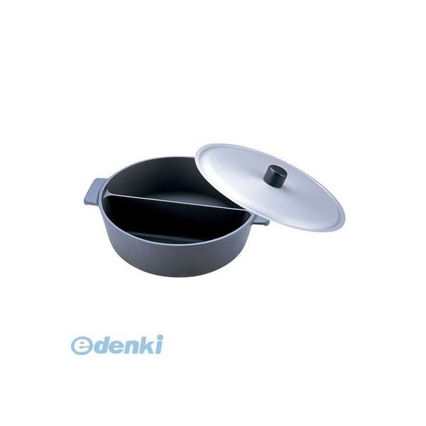 QNB3304 アルミ鍋のなべ 二槽式フッ素加工（蓋付） ２４cm 4905001208539 ヒキモト TKGの通販は
