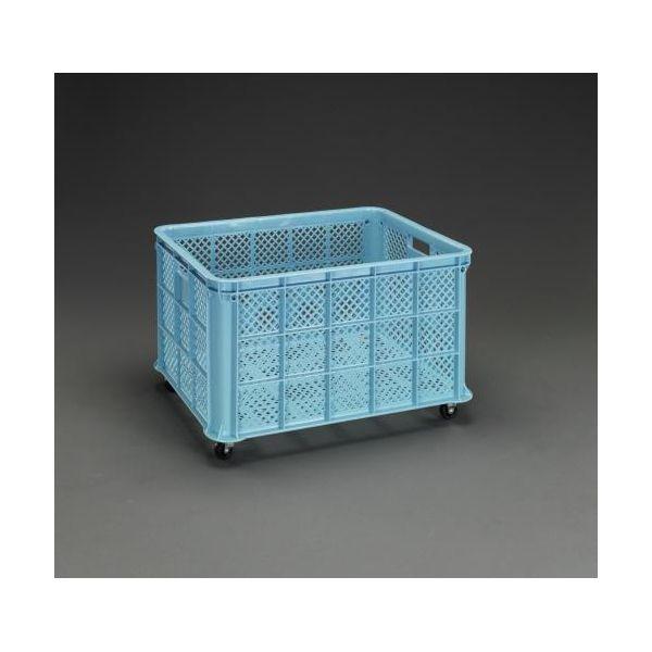 【個人宅配送不可】直送 代引不可 エスコ EA506AG-42  820x570x428mm/161L コンテナ（キャスター付） EA506AG42【キャンセル不可】