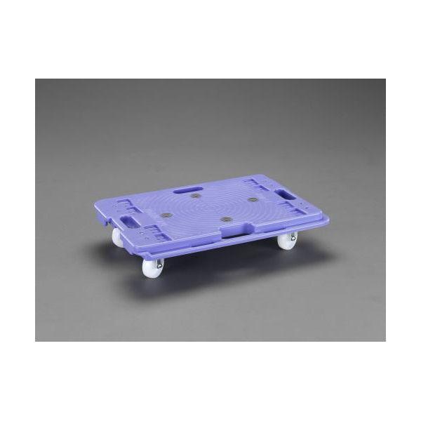 【個人宅配送不可】直送 代引不可 エスコ EA520AB-102  ６００ｘ４００ｍｍ／１５０ｋｇ　ドーリー（エラストマーキャスター） EA520AB102【キャンセル不可】
