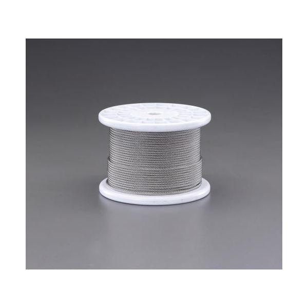 【個人宅配送不可】直送 代引不可 エスコ EA628SR-10 １０．０ｍｍｘ１００ｍ／７ｘ１９　ワイヤーロープ（ステンレス製） EA628SR10【キャンセル不可】