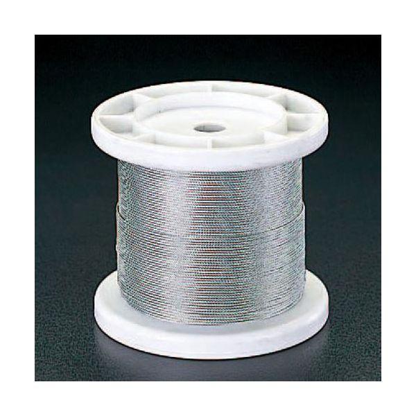 エスコ EA628SR-115 １．５ｍｍ　ｘ１００ｍ／７ｘ　７　ワイヤーロープ（ステンレス製） EA628SR115【キャンセル不可】