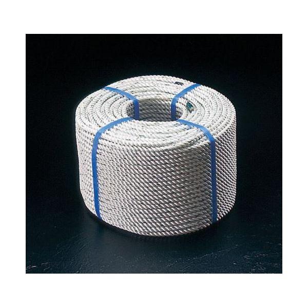 【個人宅配送不可】直送 代引不可 エスコ EA628TB-122  １２ｍｍｘ１００ｍ　ナイロンロープ（三つ打ち） EA628TB122【キャンセル不可】