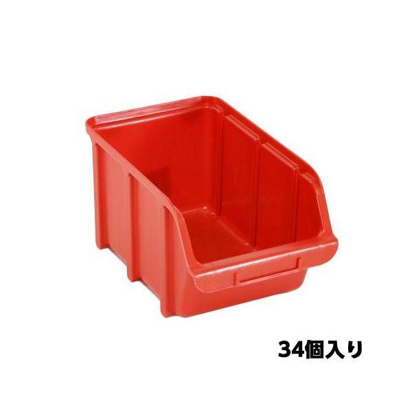 【個人宅配送不可】直送 代引不可 エスコ EA661CJ-8  １４５ｘ２４０ｘ１２７ｍｍ　パーツトレー（重ね置型・赤／３４個） EA661CJ8【キャンセル不可】