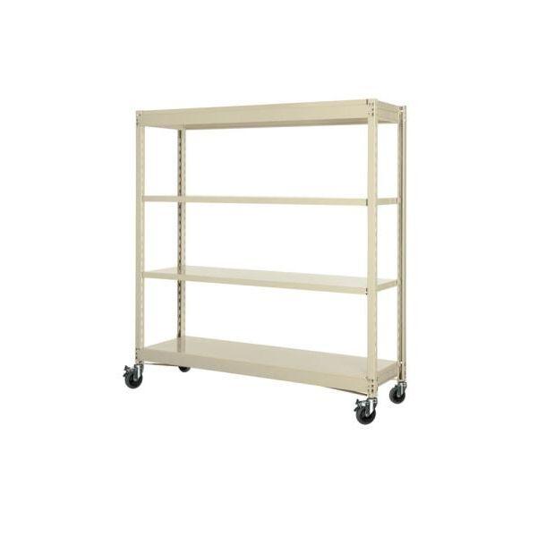 【個人宅配送不可】直送 代引不可 エスコ EA976DV-90B  ９００ｘ４５０ｘ１８００ｍｍ／１５０ｋｇ／４段　スチール棚／キャスター付【キャンセル不可】